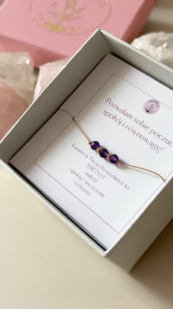 ametyst Bransoletki szczęścia z kamieni naturalnych Bransoletki z cytrynem kwarcem różowym Bransoletki z intencją na sznurku.jpeg