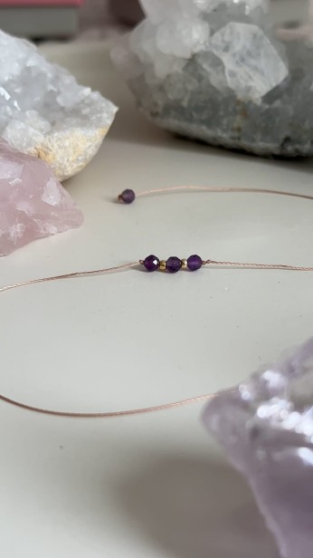 ametyst Bransoletki szczęścia z kamieni naturalnych Bransoletki z cytrynem, kwarcem różowym Bransoletki z intencją na sznurku.jpeg