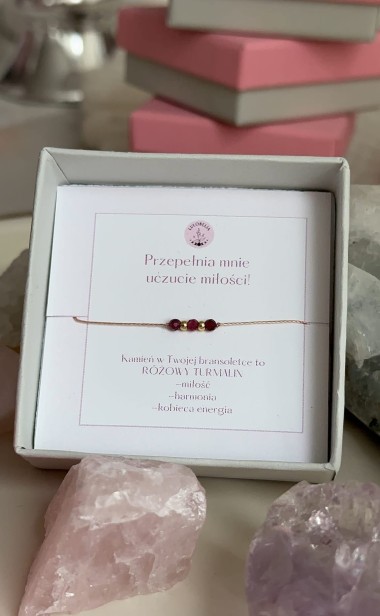różowy turmalin Bransoletki szczęścia z kamieni naturalnych Bransoletki z cytrynem, kwarcem różowym Bransoletki z intencją na sznurku.jpeg