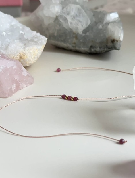 różowy turmalin rubelit Bransoletki szczęścia z kamieni naturalnych Bransoletki z cytrynem, kwarcem różowym Bransoletki z intencją na sznurku.jpeg
