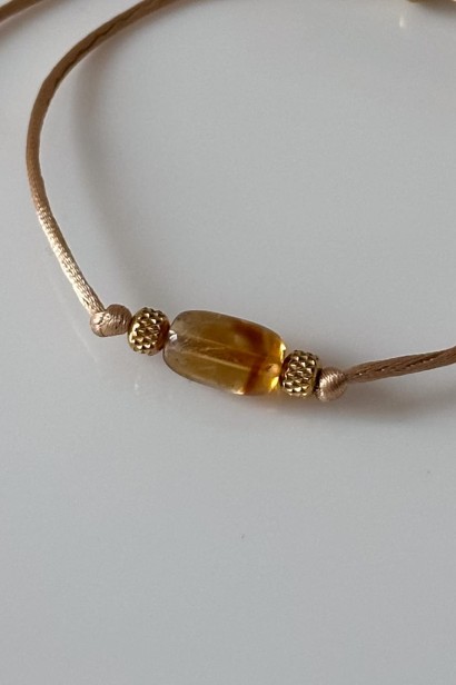 cytryn , bransoletka z cytrynem, naturalny cytryn, biżuteria minimalistyczna , ręcznie robiona bransoletka, bransoletka na prezent, elegancka biżuteria ze stali szlachetnej