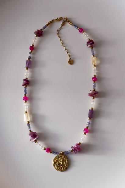 zodiakalny strzelec biżuteria astrologiczna naszyjnik zodiak strzelec stal szlachetna biżuteria dla strzelca kamienie naszyjnik ręcznie robiony strzelec