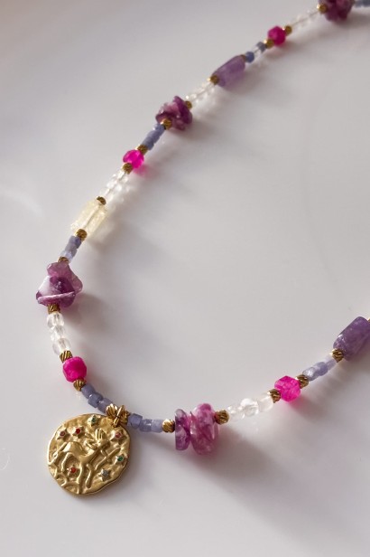 zodiakalny strzelec biżuteria astrologiczna naszyjnik zodiak strzelec stal szlachetna biżuteria dla strzelca kamienie naszyjnik ręcznie robiony strzelec