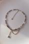 kolią z labradorytu, naszyjnik intuicji, labradoryt kryształ górski, unikatowa kolia handmade, biżuteria symboliczna