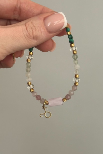 bransoletka Byk, biżuteria zodiakalna Byk, bransoletka z kamieni naturalnych, prezent dla Byka, zodiak