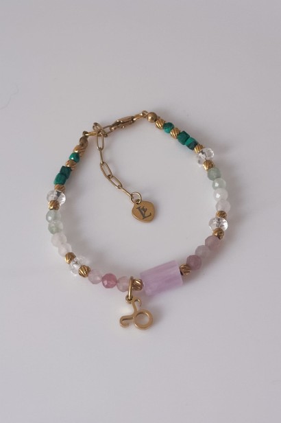 bransoletka Byk, biżuteria zodiakalna Byk, bransoletka z kamieni naturalnych, prezent dla Byka, zodiak