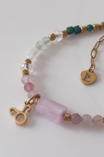 bransoletka Byk, biżuteria zodiakalna Byk, bransoletka z kamieni naturalnych, prezent dla Byka, zodiak