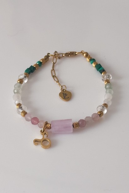 bransoletka Byk, biżuteria zodiakalna Byk, bransoletka z kamieni naturalnych, prezent dla Byka, zodiak