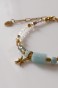 Bransoletka Go With the Flow dla Ryb z kamieni naturalnych, symbol zodiaku Ryby stal 316L