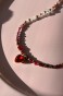 unikatowy naszyjnik walentynkowy, naszyjnik z rubinem, naszyjnik z granatem, naszyjnik z jadeitem, naszyjnik z różowym turmalinem, naszyjnik z kwarcem różowym, biżuteria symbol miłości, czerwone serce naszyjnik, prezent dla kobiety