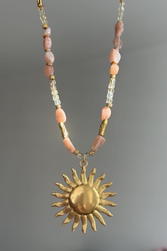 naszyjnik z cytrynem naszyjnik z kamieniem słonecznym unikatowy naszyjnik z kamieni naturalnych naszyjnik z cytrynem damski naszyjnik słońce z kamieni naturalnych naszyjnik handmade z kamieni biżuteria z cytrynem naszyjnik z kamieniem słonecznym damski