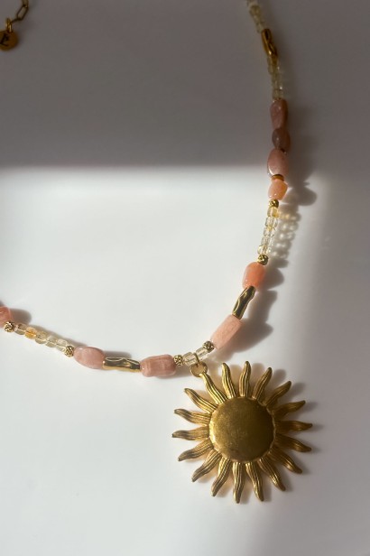 naszyjnik z cytrynem naszyjnik z kamieniem słonecznym unikatowy naszyjnik z kamieni naturalnych naszyjnik z cytrynem damski naszyjnik słońce z kamieni naturalnych naszyjnik handmade z kamieni biżuteria z cytrynem naszyjnik z kamieniem słonecznym damski