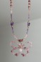 naszyjnik z kwarcu różowego, naszyjnik ametyst turmalin, naszyjnik z motylem handmade, biżuteria z kamieni naturalnych, różowy naszyjnik damski, beading motyl, delikatna biżuteria kobieca, naszyjnik stal szlachetna