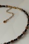 Choker Lulobelia detal zapięcia ze stali szlachetnej, czarny turmalin amulet ochrony, biżuteria ręcznie robiona