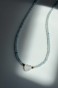 Naszyjnik choker akwamaryn Lulobelia, serce z kryształu górskiego, biżuteria symboliczna, prezent dla kobiety, handmade Polska